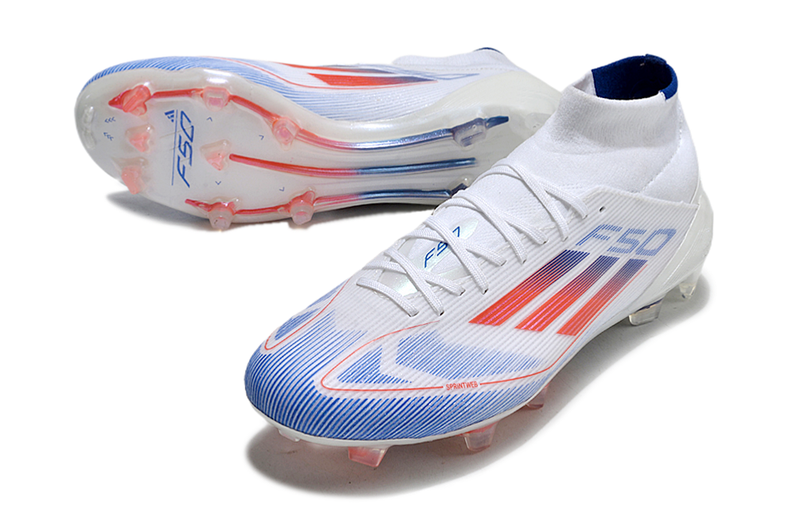 F50 Elite - Branca/Azul/Laranja